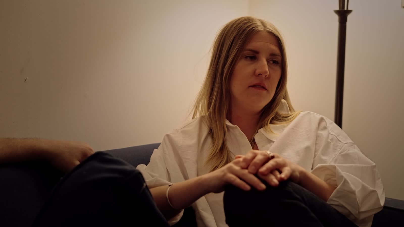 Alex Anderson as Adam in a late-night still from the feature film FOG