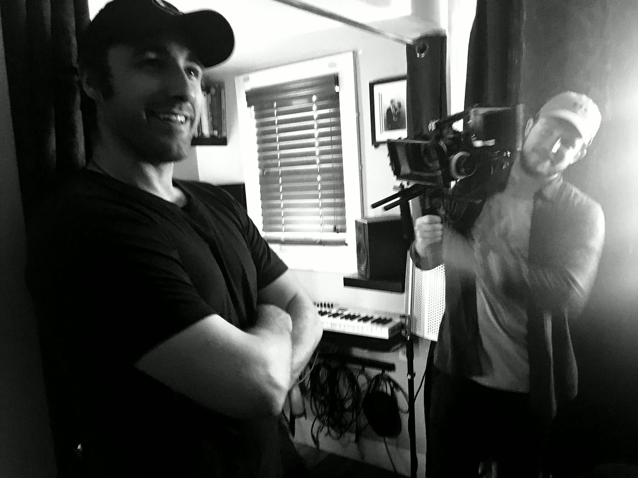 Alex Anderson and Rob Dezendorf on the set of Timing feature film